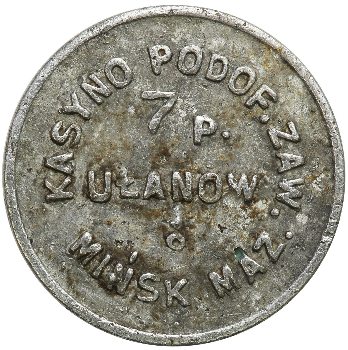 Mińsk Mazowiecki - 10 groszy Kasyno Podoficerskie 7 Pułku Ułanów – RZADKOŚĆ R8